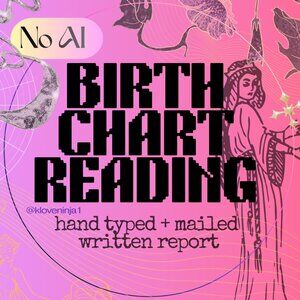 Astrological Birth Chart Reading - Hand Typed, Written Natal Astrology Report